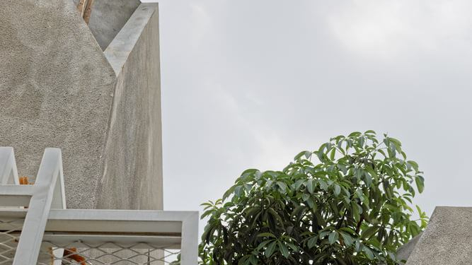 1 cong trinh cua delution dcca6688 - Mẫu nhà đẹp phong cách thiết kế tối giản : The Twins House - DELUTION