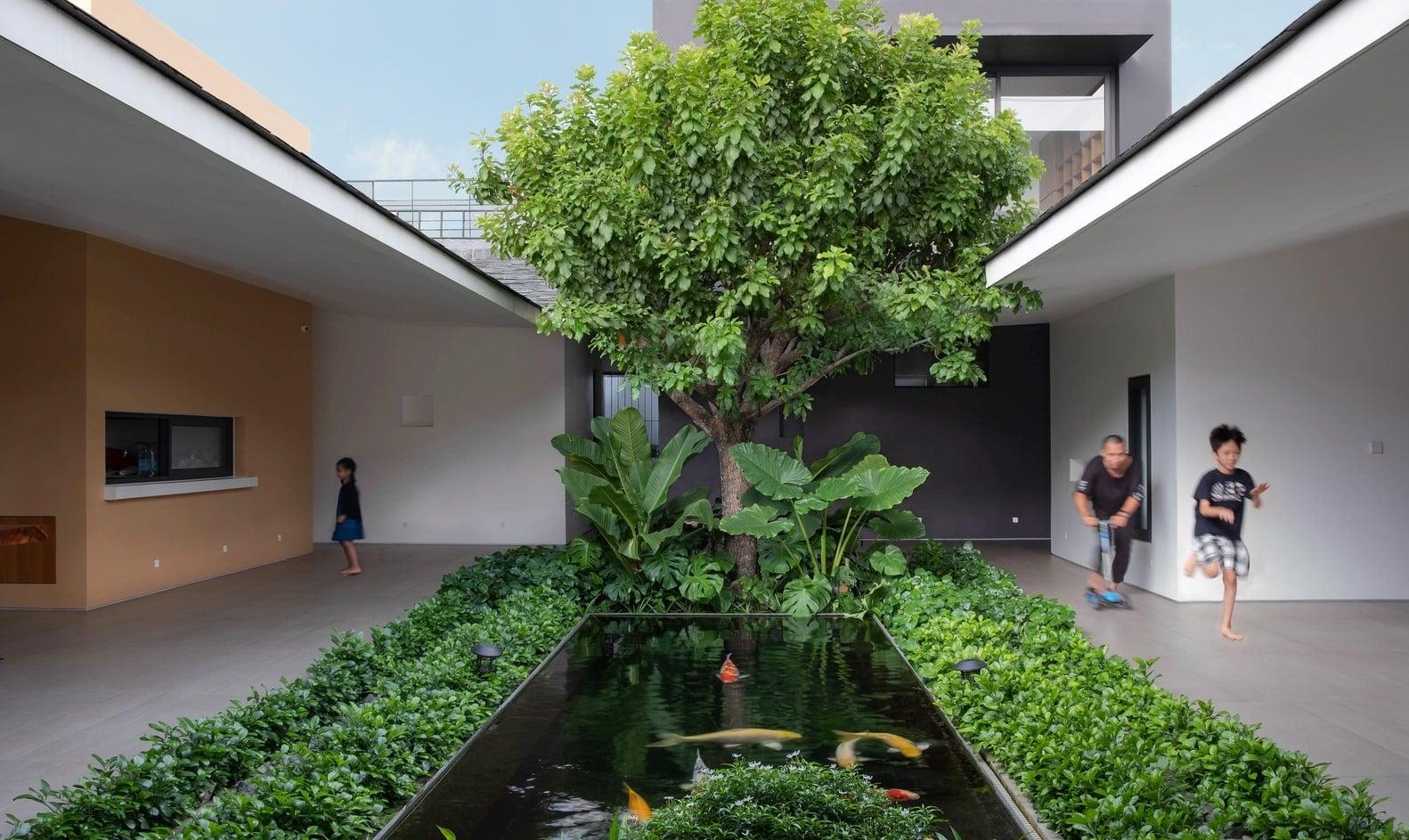 Mẫu nhà vườn đẹp có thiết kế hiện đại, tối giản tại Hóc Môn, Tp ...