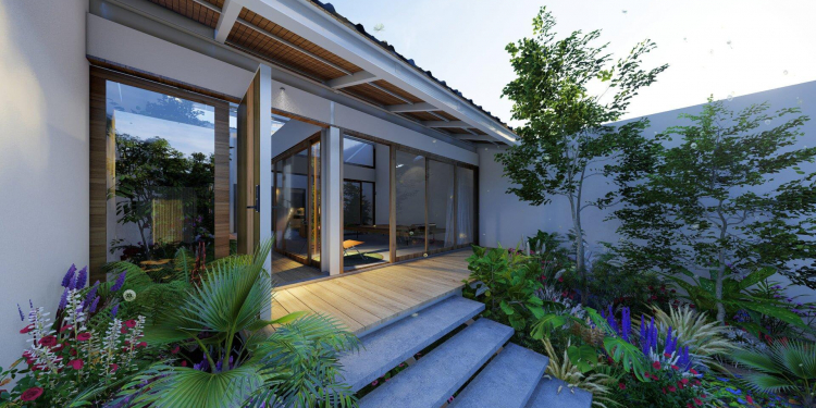 mn da nghe qua nha vuon cap 4 lan nao e5a7280b - Mẫu nhà cấp 4 có vườn đẹp : vừa truyền thống vừa hiện đại, vườn thông với nhà