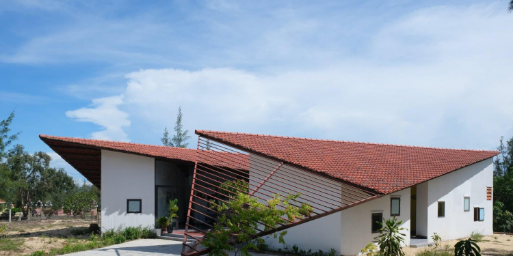 nha canh dieu ff677a9e - Nhà cấp 4 đẹp : Hình thực tế, thiết kế cánh diều độc lạ, nhà có vườn