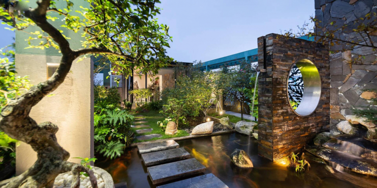 hinh cay va thuy vuc 2 d678c48b - Căn hộ penthouse đẹp 300m2 của gia chủ 9x dành cả 110m2 để “nuôi cá và trồng rau” với tổng chi phí khoảng 5 tỷ đồng