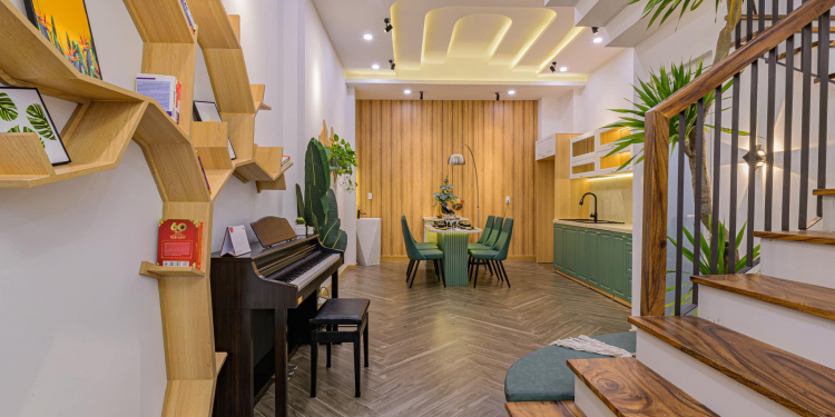 hinh trong nha 869 8cc0fb65 - Mẫu nhà phố đẹp có 3 tầng nhỏ xinh, diện tích 51m2 (4,2x12m) tại Đà Nẵng