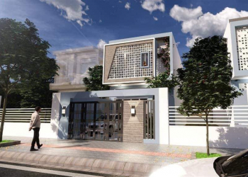 khong co mo ta anh 3287 e22b964a - Mẫu nhà 2 tầng đẹp, hiện đại, thoáng mát, có sân đậu xe hơi