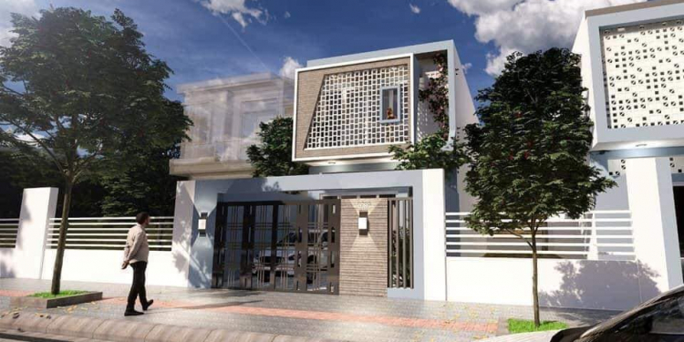 khong co mo ta anh 3287 e22b964a - Mẫu nhà 2 tầng đẹp, hiện đại, thoáng mát, có sân đậu xe hơi