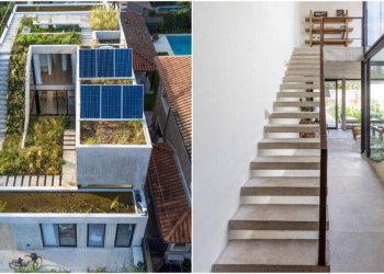 1633148734 nha pho giam luong tieu thu dien nang nho bo c1159834 - Nhà phố giảm lượng tiêu thụ điện năng nhờ bố trí 3 khoảng sân xuyên suốt chiều dài ngôi nhà